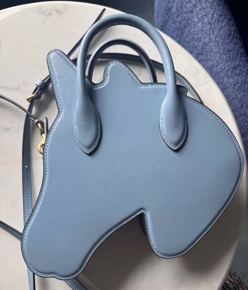 Rare Coach Unicorn Crossbody Bag Purse Regenerative Leather In Blue - Picture 6 of 9